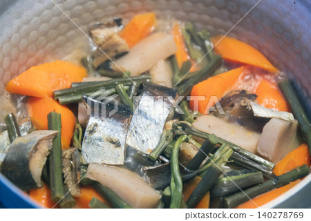 Braised herring and bracken Braised herring and bracken 140278769