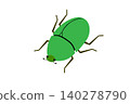 Illustration of a green beetle 140278790