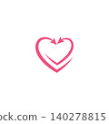 Heart Growth Arrow Icon for Business and Relationship Success 140278815