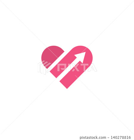 Heart Growth Arrow Icon for Business and Relationship Success Heart Growth Arrow Icon for Business and Relationship Success 140278816