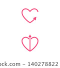 Heart Growth Arrow Icon for Business and Relationship Success 140278822