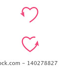 Heart Growth Arrow Icon for Business and Relationship Success 140278827