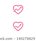 Heart Growth Arrow Icon for Business and Relationship Success 140278829