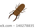 Illustration of a male stag beetle 140278835