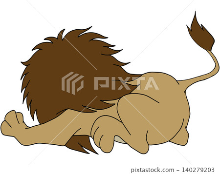 手繪動物插畫☆獅子 140279203