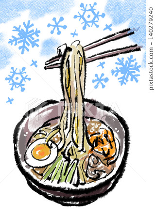 Korean-style cold noodles - with background Korean-style cold noodles - with background 140279240
