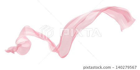 Luxury soft peach chiffon sheer fabric flowing in the wind isolated on white background design element for fashion, cosmetic branding and wedding 3D render Luxury soft peach chiffon sheer fabric flowing in the wind isolated on white background design element for fashion, cosmetic branding and wedding 3D render 140279567