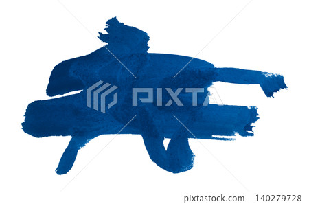 blue brush isolated on transparent background blue watercolor blue brush isolated on transparent background blue watercolor 140279728