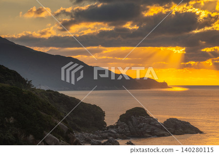 東海日落，傍晚景色，屋久島（秋季） 140280115