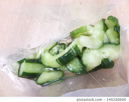 Pickled chayote in a storage bag Pickled chayote in a storage bag 140280600