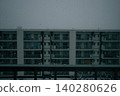 housing complex on a snowy day 140280626