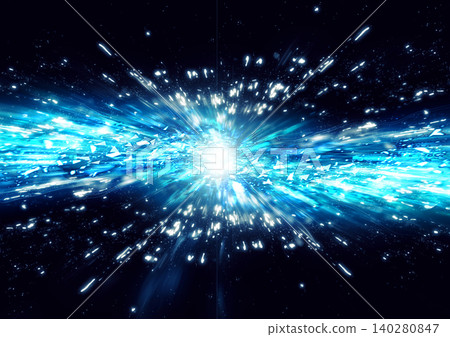 A futuristic energy explosion background with a burst of blue light | Abstract image of digital technology and outer space A futuristic energy explosion background with a burst of blue light | Abstract image of digital technology and outer space 140280847