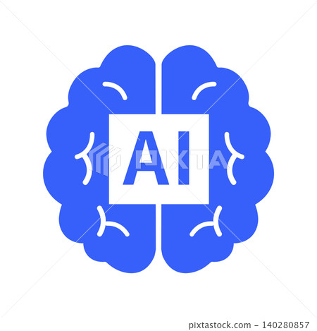Simple icons and images of AI and the brain - Artificial Intelligence Simple icons and images of AI and the brain - Artificial Intelligence 140280857