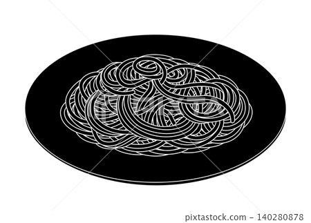 Icon of plain boiled pasta 140280878