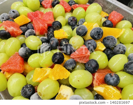 Colorful fruit platters filled with fresh, juicy slices of melon, berries, grapes, and more. Offering a perfect mix of natural sweetness, vibrant color, and refreshing flavor in every bite. Colorful fruit platters filled with fresh, juicy slices of melon, berries, grapes, and more. Offering a perfect mix of natural sweetness, vibrant color, and refreshing flavor in every bite. 140281697