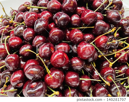 Juicy, ripe cherries with vibrant red hues and a sweet, slightly tart flavor. Perfect as a refreshing snack or as an ingredient in desserts, bringing a burst of color and taste to any dish. Juicy, ripe cherries with vibrant red hues and a sweet, slightly tart flavor. Perfect as a refreshing snack or as an ingredient in desserts, bringing a burst of color and taste to any dish. 140281707