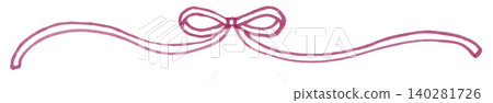 Ribbon line drawing with a softly blended marker, red 6 140281726