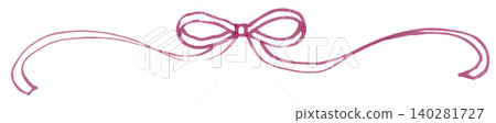 Ribbon line drawing with a softly blended marker, red 7 Ribbon line drawing with a softly blended marker, red 7 140281727