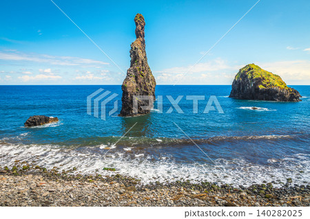 Fantastic view with high cliffs in the Atlantic Ocean, Madeira Fantastic view with high cliffs in the Atlantic Ocean, Madeira 140282025