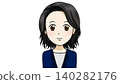Illustration of a woman smiling and greeting. 140282176
