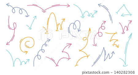 Dynamic bounce arrow set with spiral trajectories Dynamic bounce arrow set with spiral trajectories 140282308