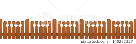 Wooden fence with realistic texture and nails Wooden fence with realistic texture and nails 140282337