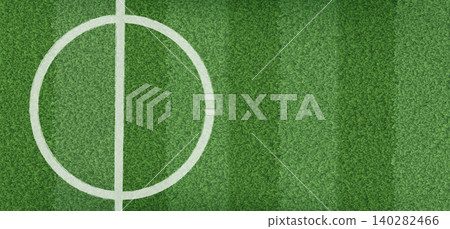 Soccer field top view, grass texture, line marks Soccer field top view, grass texture, line marks 140282466