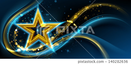 Award ceremony background with glowing gold star Award ceremony background with glowing gold star 140282636