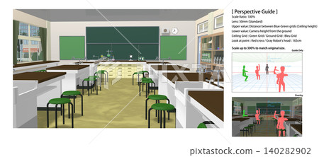 A school science lab background that can be used for animations. Includes perspective guide data for convenient character compositing. A school science lab background that can be used for animations. Includes perspective guide data for convenient character compositing. 140282902