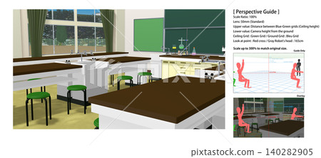A school science lab background that can be used for animations. Includes perspective guide data for convenient character compositing. A school science lab background that can be used for animations. Includes perspective guide data for convenient character compositing. 140282905