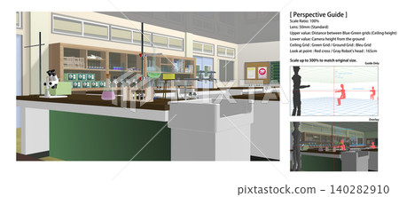 A school science lab background that can be used for animations. Includes perspective guide data for convenient character compositing. A school science lab background that can be used for animations. Includes perspective guide data for convenient character compositing. 140282910