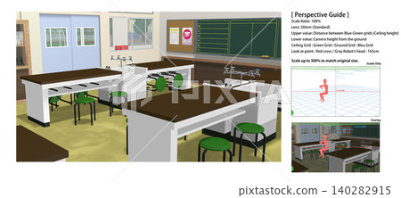 A school science lab background that can be used for animations. Includes perspective guide data for convenient character compositing. A school science lab background that can be used for animations. Includes perspective guide data for convenient character compositing. 140282915