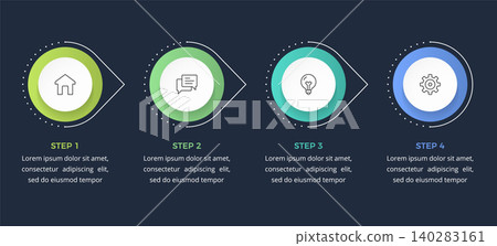 Business Process Infographic with Four Steps Business Process Infographic with Four Steps 140283161