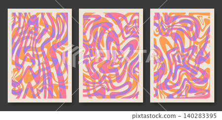 Psychedelic swirl pattern, abstract groovy waves Psychedelic swirl pattern, abstract groovy waves 140283395