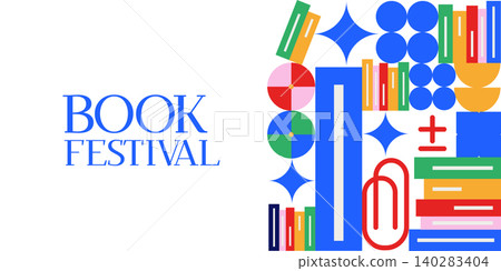 Book festival cover design for library posters Book festival cover design for library posters 140283404