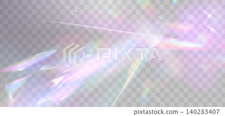 Light prism effect with rainbow spectrum 140283407