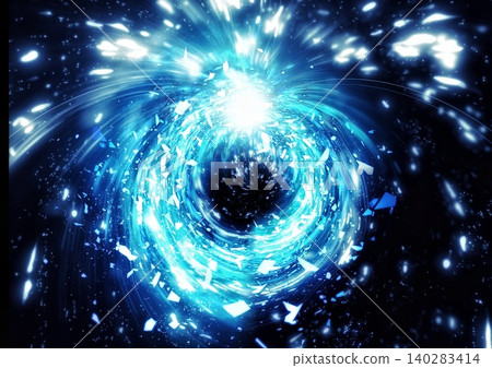 A wormhole swirling with blue light and an abstract background of explosive cosmic energy. A wormhole swirling with blue light and an abstract background of explosive cosmic energy. 140283414