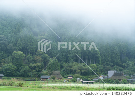 Rainy Miyama thatched-roof village Rainy Miyama thatched-roof village 140283476
