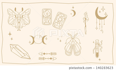 Mystic boho designs for tattoo or tarot cards Mystic boho designs for tattoo or tarot cards 140283623