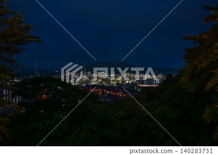 Shunan Factory at dusk Night view Night glitter 140283731