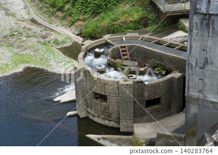Spiral fishway at Takaiwa Dam 140283764