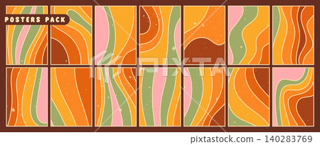 Pack with simple color posters. Pack with simple color posters. 140283769