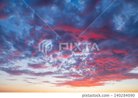 Vibrant beautiful sky over Valle de la Luna at dramatic sunset Vibrant beautiful sky over Valle de la Luna at dramatic sunset 140284090