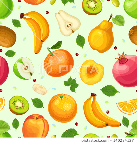 Fresh Healthy Fruit Mix Seamless Pattern Fresh Healthy Fruit Mix Seamless Pattern 140284127