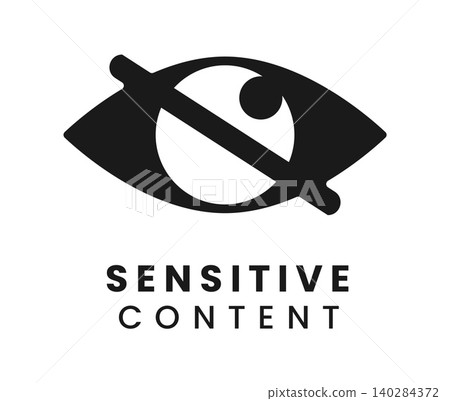 Sensitive content, restricted data icon or sign. Graphic restricted web material icon, sensitive content or data video symbol. Censored media sign Sensitive content, restricted data icon or sign. Graphic restricted web material icon, sensitive content or data video symbol. Censored media sign 140284372