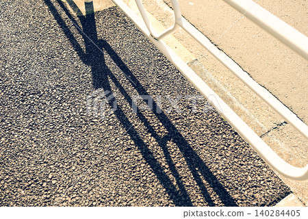Guardrail, asphalt Guardrail, asphalt 140284405
