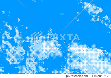 Halftone Clouds on Blue Sky Background 140284937