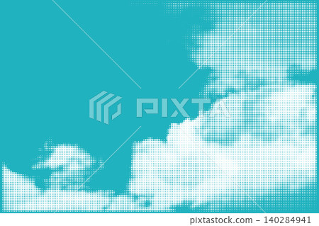 Halftone Clouds on Blue Sky Background Halftone Clouds on Blue Sky Background 140284941