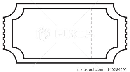 Single Outline Ticket Template 140284991