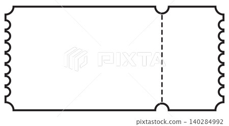 Single Outline Ticket Template 140284992